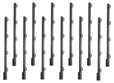 Imagen del producto de VEVOR, sistema de protección contra el paso de animales, elevador de valla, paquete de 12 unidades. Brazo de alambre de púas, 815x75x45 mm, deflectores de alambre de púas, soportes de alambre de púas de acero, brazos de extensión para alambre de púas, para montaje en superficie o empotrados