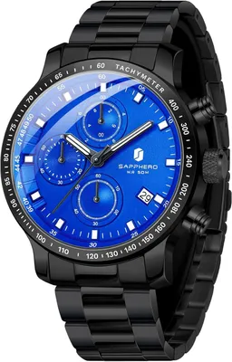 Produktbild von Herren Chronograph Armbanduhr Analog Quarz, 50M wasserdicht, Leuchtzeiger, Datum, Edelstahlarmband, Casual & Business Uhr,klassisch & elegant Geschenk