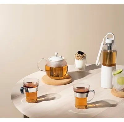 Obrázok produktu pre Bodum K12126-913B, 1200 ml, Denné používanie, Priehľadná, Biela, Plast, Nerezová oceľ, Chlapec / dievča, Biela