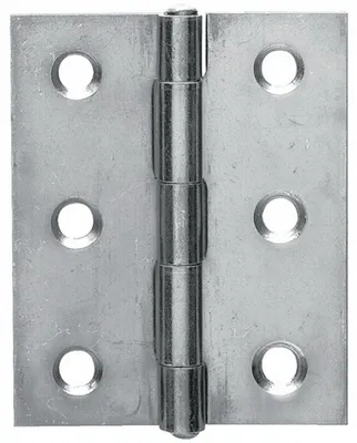 Produktbild von Scharnier Hhe 80 mm Breite 58 mm Strke 1,5 mm Stahl blau verzinkt gerollt, halbbreit