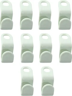Zdjęcie produktu dla 100 sztuk wieszak na ubrania haczyk łączący klips do szafy oszczędzający miejsce haczyk plastikowy zielony