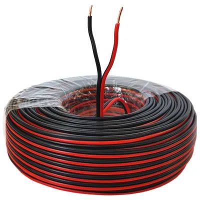 Produktbild von Lautsprecherkabel 100m Rot/Schwarz 1,5 mm² Kupfer Audiokabel Boxenkabel Litze