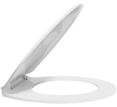 Imagen del producto de Asiento para inodoro Toluco - Plástico PP - Blanco brillante - 34,7 x 3,5 x 41 x 5 cm