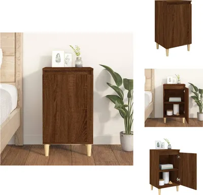 Immagine prodotto di vidaXL Comodino marrone effetto rovere 40x35x70 cm materiale legno - Comodini