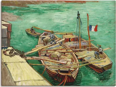 Produktbild von ARTland Leinwandbild Rhonebarken. 1888 Größe: 120x90 cm