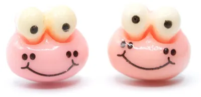 Produktbild von Froschkopf Ohrstecker Miniblings Frosch Teich Natur Frösche Kopf rosa