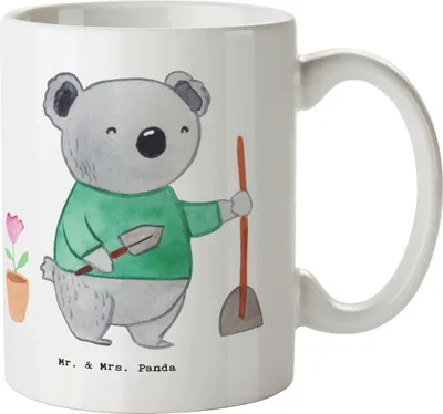 Produktbild von Mr. & Mrs. Panda Kaffeetasse Gärtner Herz - Weiß - Geschenk, Pott, Gartenplaner, Geschenktasse, Gärtnerei, Gartenarbeit, Trinkbecher, Gartenbau, Frühling, Pflanzen