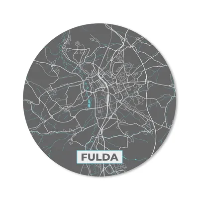 Produktbild von MuchoWow® Mauspad Mousepad Fulda - Stadtplan - Blau - Karte - Deutschland 40x40 cm - Mousepads - Maus Mat - Pad - Mausunterlage - Schreibtisch Accessoires