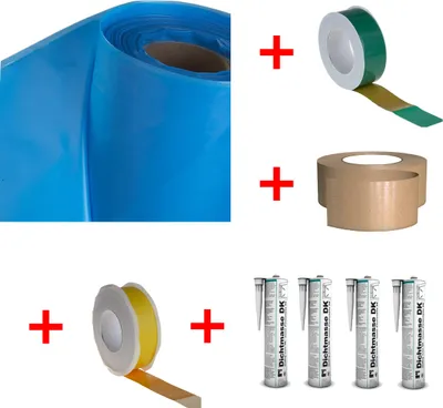 Produktbild von Dampfsperrsystem PE125 Dampfsperrfolie 4x25m + 100m² Dichtmaterial + defixx20