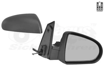 Produktbild von VAN WEZEL 3235808 Außenspiegel Seitenspiegel Rechts für MITSUBISHI COLT VI (Z3A, Z2A) Konvex Beheizt Grundiert