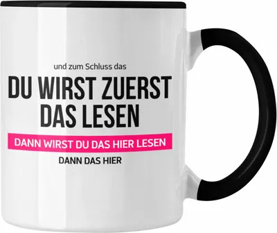 Produktbild von Trendation - Lustige Tasse mit Gag Plottwist Geschenkidee (Schwarz)