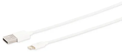 Produktbild von S-IMPULS USB-A Ladekabel, 8-Pin, 2.0, ABS, weiß, 2,0 m