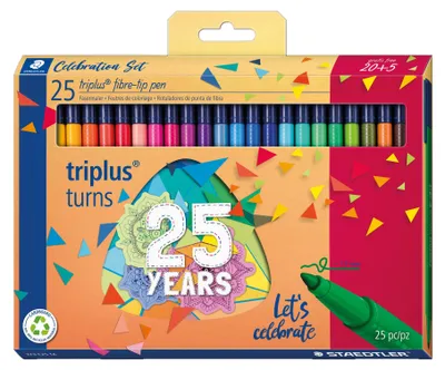 Produktbild von STAEDTLER Fasermaler triplus color 20 + 5 Celebration Set