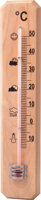 Produktbild von Technoline WA 2020, Flüssigkeitsumgebungs-Thermometer, Drinnen/Draußen, °C, -15 - 50 °C, Analog, Holz