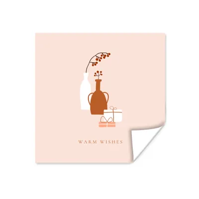 Produktbild von MuchoWow® Poster Geschenke - Vasen - Zitat 50x50 cm - Wohnzimmerdekoration