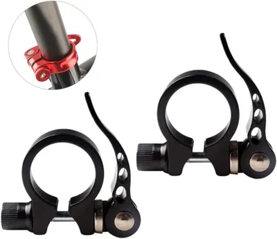 Productafbeelding van Fiets Zadelpenklem - Zadelklem Quick Release - Zadelhoogte Verstellen - Eenvoudige Montage - 31.8mm - Zwart