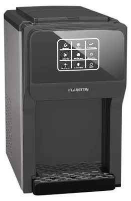 Obrázek produktu pro Klarstein ArcticBlend 3v1 výrobník kostek ledu – 20 kg / 24 h, naběračka ledu a drceného ledu, dávkovač vody, 6litrová nádrž na vodu, nerezová ocel, výrobník ledových kostek, výrobník ledu, tmavě šedý