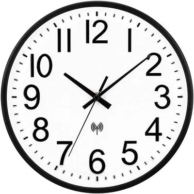 Produktbild von Radiogestuurde Stille wanduhr Ohne tickendes Geräusch Hangende Uhr für Wohnzimmer Schlafzimmer Büro Küche 30 x 30 cm