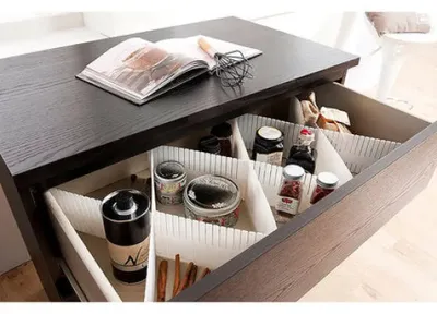 Produktbild von schubladenteiler 44 x 10 cm Polypropylen weiß 6 Stück