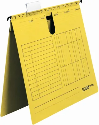 Produktbild von Falken Hängehefter 11287901 kaufm. Heftung gelb 5 St./Pack.