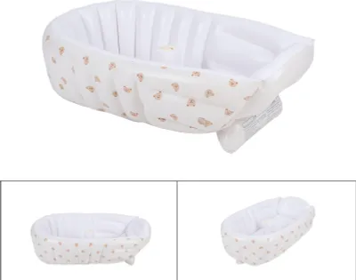 Immagine prodotto di Vasca da bagno gonfiabile per neonati, vasca pieghevole per bambini, sedile per doccia portatile con pompa d'aria incorporata, tipo C