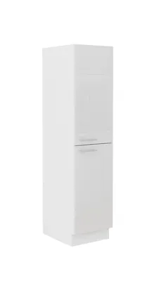 Produktbild von Küchen Midi Hochschrank 30 Lara Weiß Hochglanz Küchenzeile Küchenblock Küche