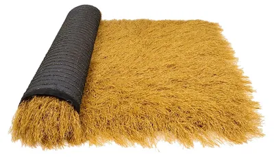Kunststoff-Strohrolle, gelb, 0,5 m × 5 m, für DIY-Dachabdeckung