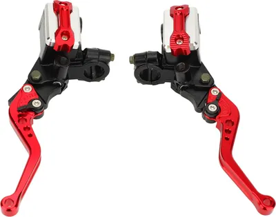 Obrázek produktu pro Sada hydraulických brzdových a spojkových pák pro motocykly, rukojeť páky z hliníkové slitiny, univerzální pro řídítka 22 mm, červená