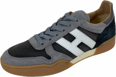 Produktbild von B93 Turnschuhe uomo HOGAN H357 SPORTY grau Wildleder/vintage Gewebe Schuhe Männer