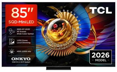 Image de TCL Q7 85Q7D Pro, 2,16 m (85 pouces), 3840 x 2160 pixels, 4K Ultra HD, technologie SQD-Mini LED, télévision intelligente, Wi-Fi