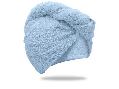 Produktbild von Schnelltrocknender Frottee-Haarturban, blau