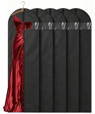 Produktbild von 5 Kleidersäcke 60 x 120 cm mit Reißverschluss Schwarz