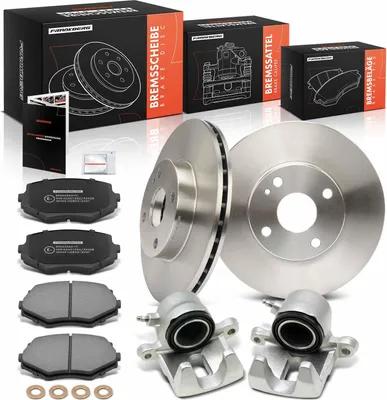 Immagine prodotto di Frankberg 2x pinze freno + 2x dischi freno + 4x pastiglie freno anteriori per Mazda MX-5 II NB 1998-2005