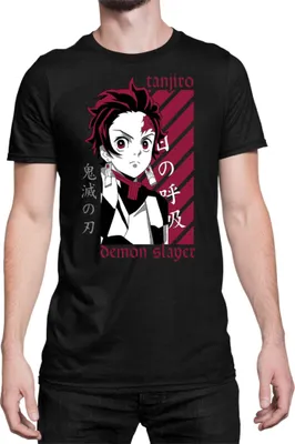 Obrázok produktu pre Mužské Tričko Demon Anime Slayer Kimetsu No Yaiba Tanjiro Kamado 009, Man 3XL / čierna