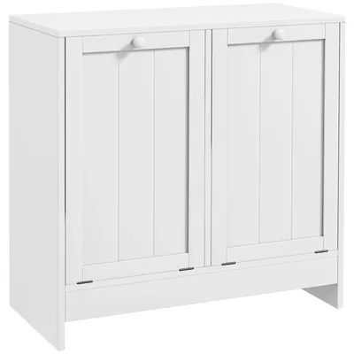 Obrázek produktu pro Koš na prádlo, prostorově úsporný design, moderní vzhled, BÍLÁ