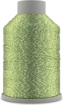 Produktbild von YarnArt Camellia New Garn 450m, Grün-Gold, Polyester, Metallic, Ideal für Accessoires & Nachbildung