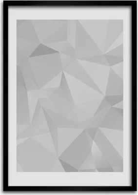 Produktbild von Bild - Bilderrahmen - 50 cm x 70 cm - MDF - Rahmen - Wandkunst Abstraktion Dreiecke