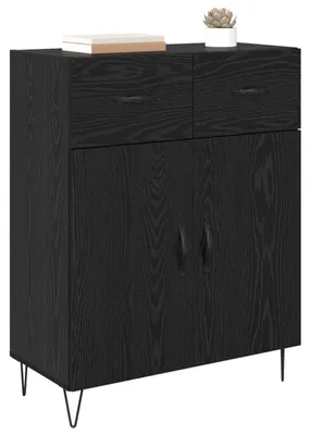 Produktbild von vidaXL Sideboard Schwarz Eichen-Optik 69,5 x 34 x 90 cm Holzwerkstoff