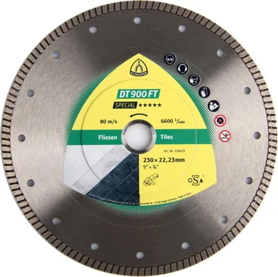 Zdjęcie produktu dla Diamentowa tarcza tnąca Klingspor DT 900 FT, 115 x 1,4 x 22,23 mm 1,4 x 7,5 mm, zamknięty rant Turbo