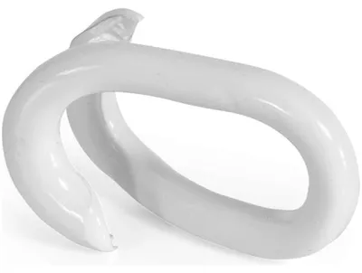 Produktbild von Not-/Verbindungsglied für Absperrketten, Stahl, Weiß, 42x26x6 mm
