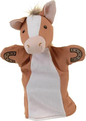 Produktbild von Egmont Toys Handpuppe Pferd aus Baumwolle, 29 cm, waschbar bei 30 °C