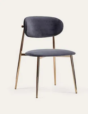 Immagine prodotto di Sedia da pranzo oro grigio legno elegante comoda lussuosa moderna