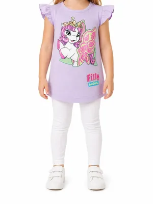 Produktbild von 84668 Disney Filly T-Shirt Mädchen Flieder Gr. 98 – Süßes Einhorn-Motiv für kleine Fashionistas