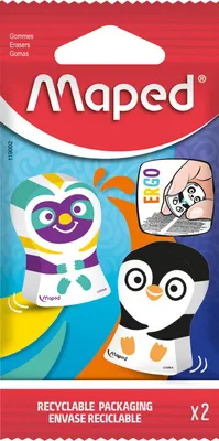 Obrázek produktu pro Maped Ergo Fun Eraser Pestrobarevné 2 kusy