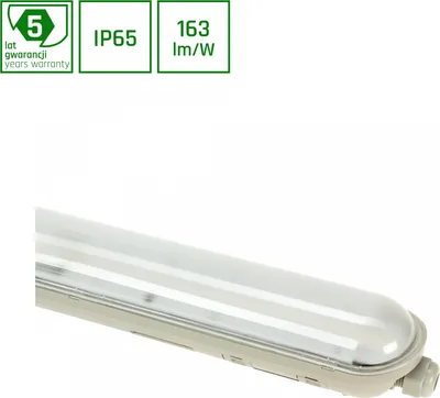 Produktbild von Spectrum LED Deckenleuchte Feuchtraumleuchte Limea Gigant 2 60cm Weiß IP65 20W 3000lm Neutralweiß 4000K
