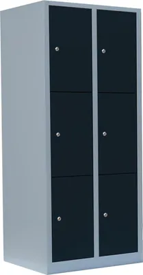 Produktbild von Schließfachschrank Wertfachschrank Fächerschrank Spind 6 Fächer Anthrazit 523328