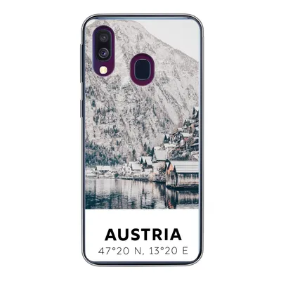 Produktbild von MuchoWow® Handyhülle Schutzhülle Hülle für Samsung Galaxy A40 Österreich - Wasser - Berge - Alpen Silikon Softcase Handy Hülle - Handy-Tasche