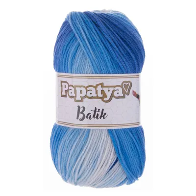Produktbild von 100g Farbverlaufsgarn Papatya Batik Strick-Wolle Strickgarn Häkelgarn Farbwahl, Farbe:554-10 ozeanblau
