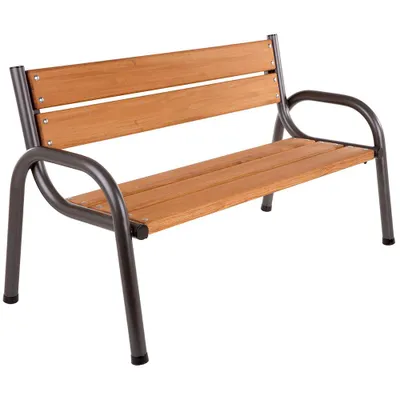 Produktbild von Parkbank Gartenbank Sitzbank Holzbank Gartenmöbel Kiefernholz Stahl 150cm