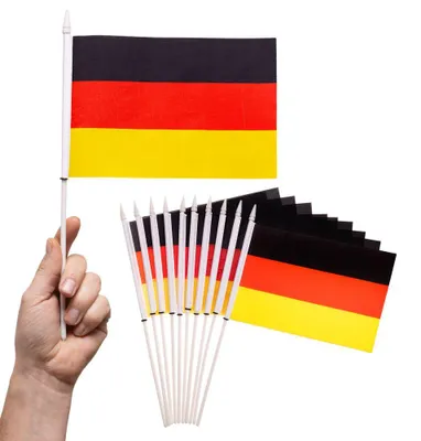 Produktbild von PHENO FLAGS Handfahne Deutschland Fähnchen Stockfahne Handflagge Fanartikel